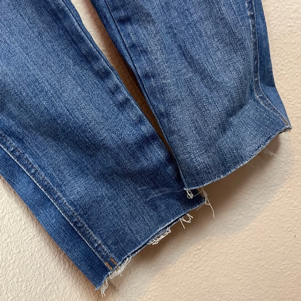 MADEWELL Blue Denim Skinny Overalls Size XXS Kemp Wash $148 Casual High Waist